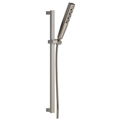 Delta Universal Showering 1.75 GPM Multi Function Hand Shower Package with Touch - Clean and H2Okinetic® Technologies - Includes Slide Bar and Hose - APEX Supply Co.
