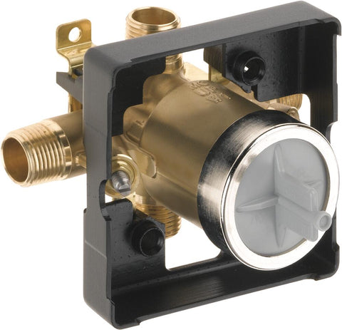 Delta Universal Mixing Rough - In Valve with Service Stops, 1/2" NPT Male thread with 1/2" C.W.T Female Sweat - APEX Supply Co.