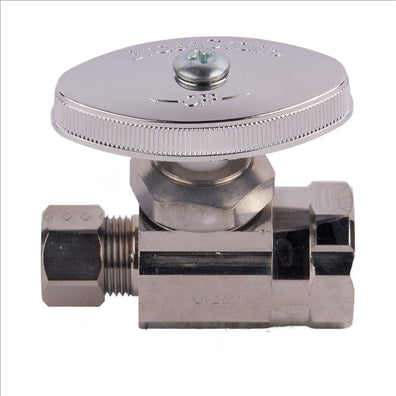 1/2 Fip X 3/8 Od Lf Comp Straight Stop Chrome - APEX Supply Co.