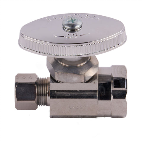 1/2 Fip X 3/8 Od Lf Comp Straight Stop Chrome - APEX Supply Co.