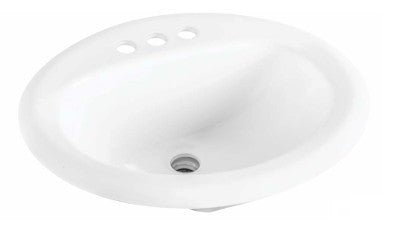 Winfield 20" x 17" x 7 - 1/4" Vitreous China 3 - Hole Drop - In Sink w/ Overflow - APEX Supply Co.