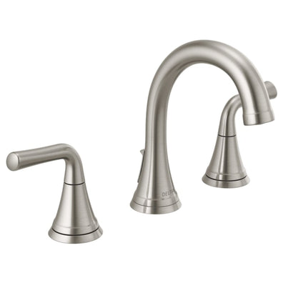 Delta Kayra Widespread Bathroom Faucet with Pop - Up Drain Assembly - APEX Supply Co.