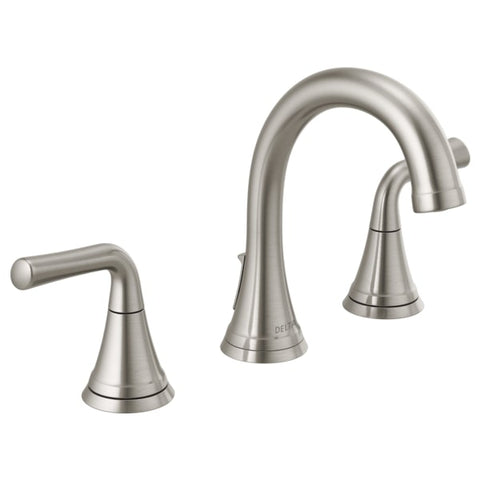 Delta Kayra Widespread Bathroom Faucet with Pop - Up Drain Assembly - APEX Supply Co.