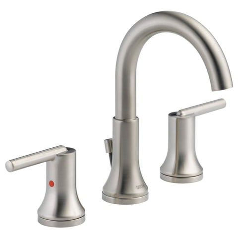 Delta Trinsic Widespread Bathroom Faucet with Metal Drain Assembly - Limited Lifetime Warranty - APEX Supply Co.