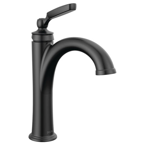 Delta Woodhurst Single Hole Bathroom Faucet with Push Pop - Up Drain Assembly - APEX Supply Co.