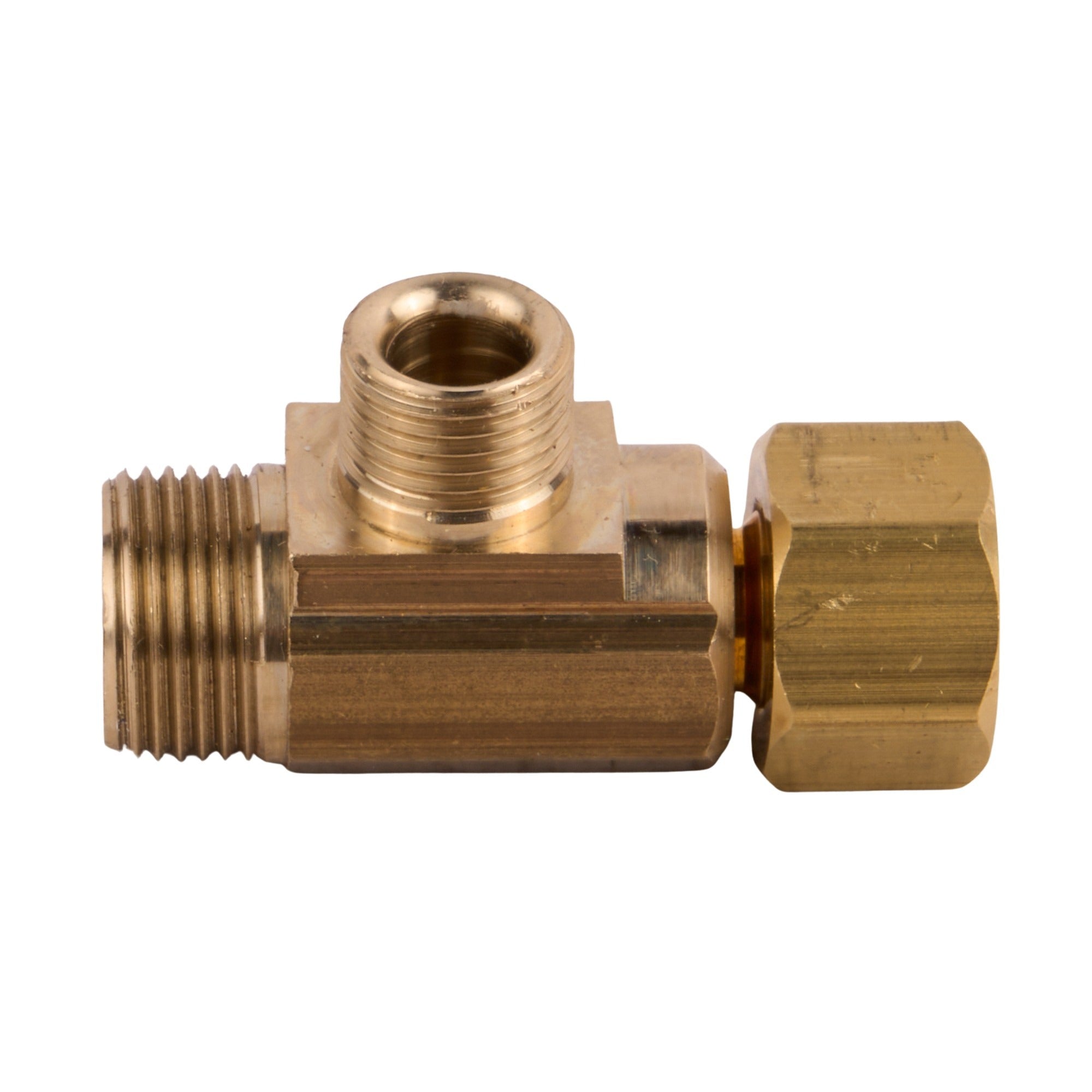 Brass Valve Tee 3/8" x 1/4"