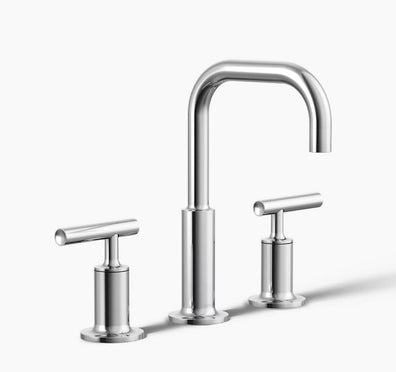 Kohler Purist 1.2 GPM Widespread Bathroom Faucet with Pop - Up Drain Assembly - APEX Supply Co.