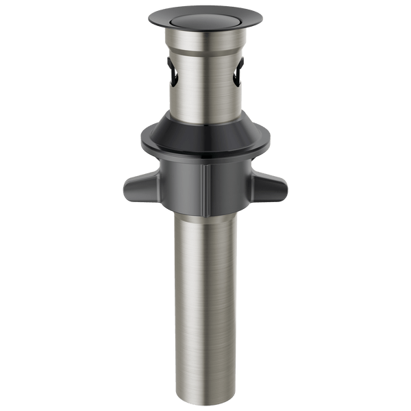 Rp101630Bl Delta Metal Push-Pop With Overflow Drain Matte Black - APEX Supply Co.
