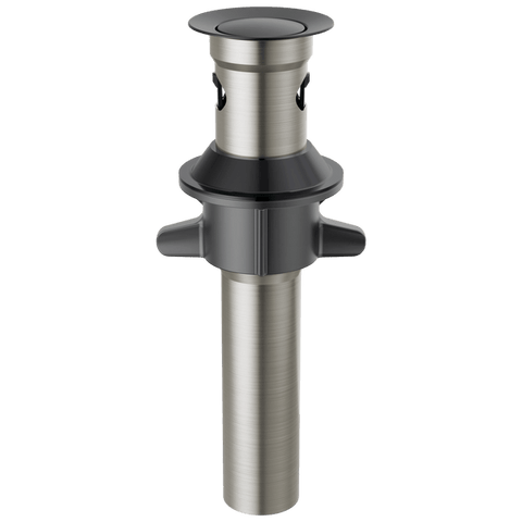 Rp101630Bl Delta Metal Push-Pop With Overflow Drain Matte Black - APEX Supply Co.