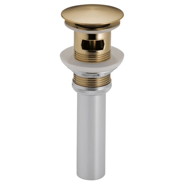 Rp72414Gl Brizo Push Button Pop-Up Drain With Overflow, Luxe Gold - APEX Supply Co.