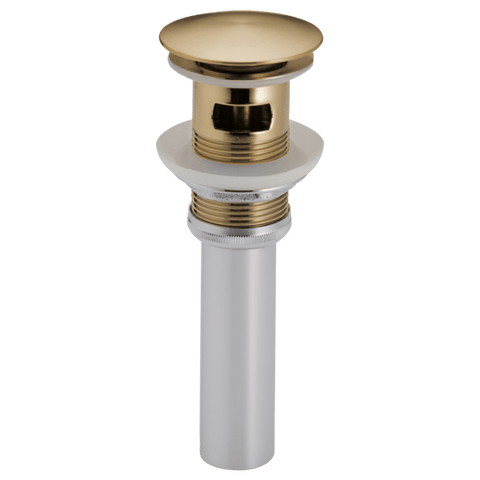 Rp72414Gl Brizo Push Button Pop-Up Drain With Overflow, Luxe Gold - APEX Supply Co.