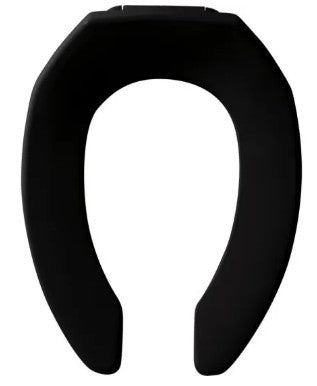 Bemis Elongated Commercial Plastic Open Front Toilet Seat Less Cover with STA - TITE® Check Hinge - APEX Supply Co.