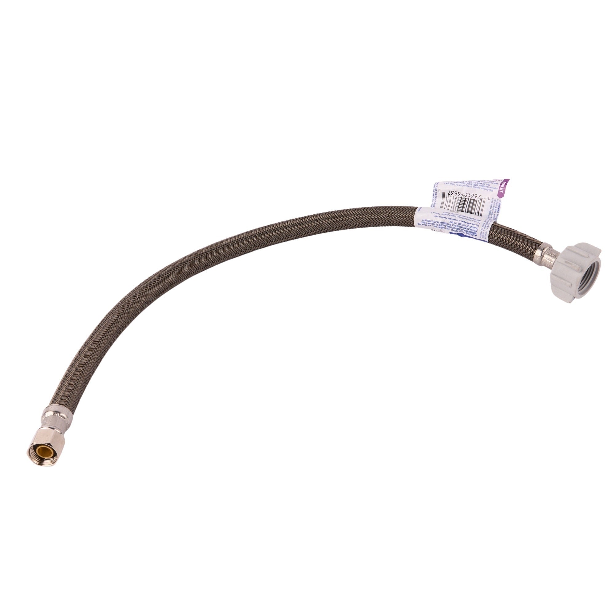 PRO1T20 20" Braided Stainless Steel Hose Toilet Connector (3/8" Compression x 7/8" Ballcock)