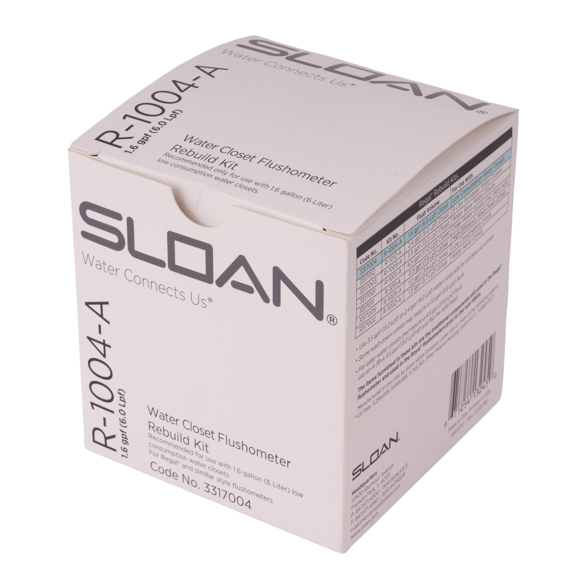Sloan R1004A Closet Rebuild Kit 1.6Gpf
