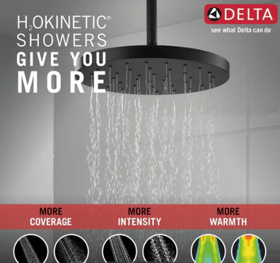 Delta 12" Shower Head Matte Black – 52160BL25 - APEX Supply Co.