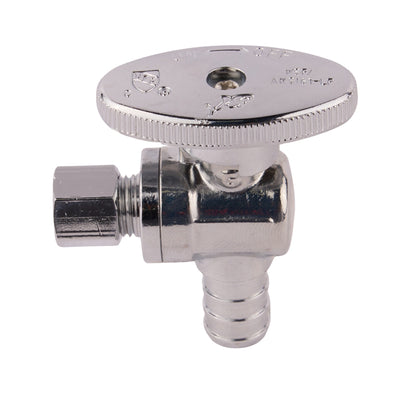 SharkBite PEX Crimp Brass Angle Stop Valve PEX Barb x Compression (Lead Free) - APEX Supply Co.
