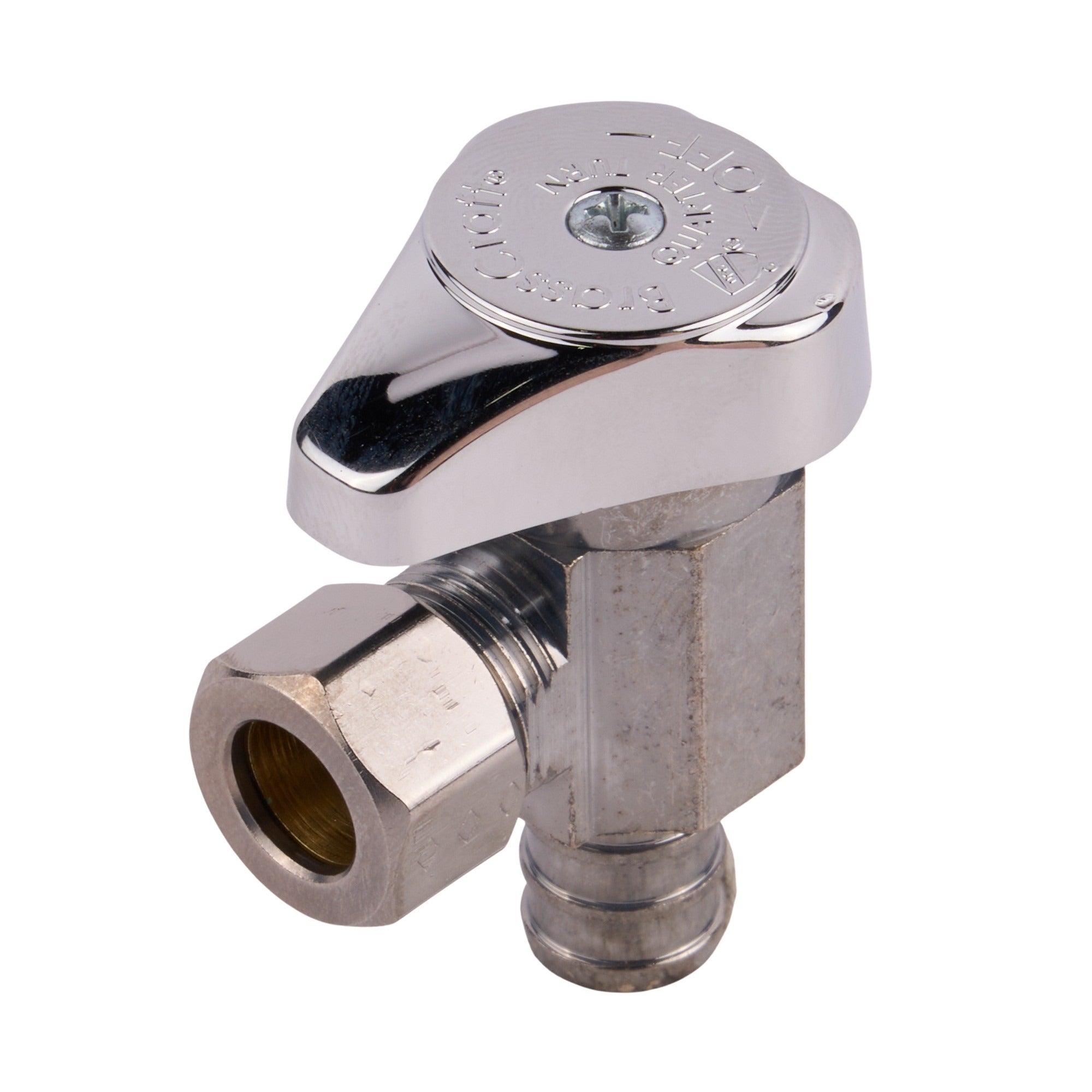 1/2"X 3/8"Comp Pex Barb 1/4 Turn Angle Stop