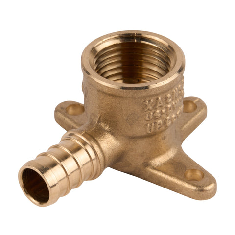 Zurn PEX Brass Drop Ear 90° Elbow Crimp x FNPT (Lead Free) 1/2"