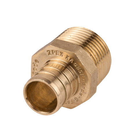 Zurn PEX Crimp Brass Male Adapter Crimp x MNPT (Lead Free) 3/4"