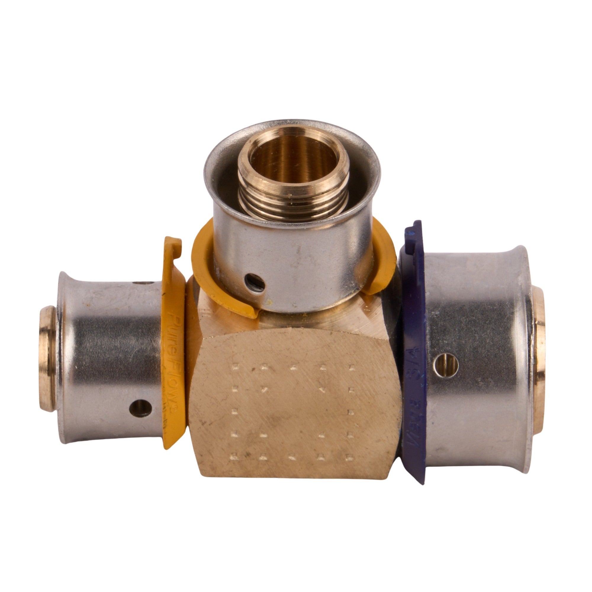 Viega Press Bronze Reducing Tee (Lead Free) 3/4" x 1/2" x 1/2"