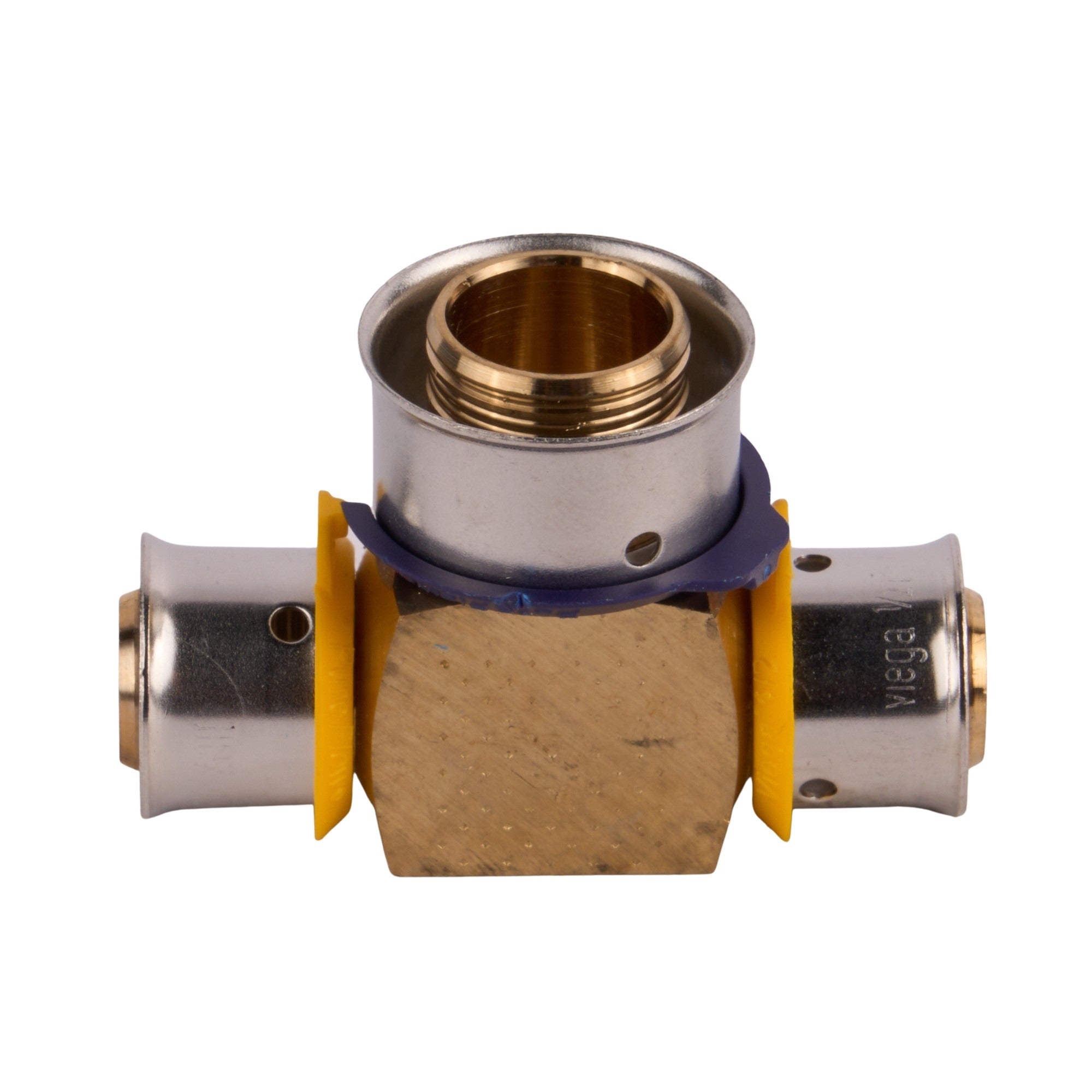 Viega Press Bronze Reducing Tee (Lead Free) 1/2" x 1/2" x 3/4"