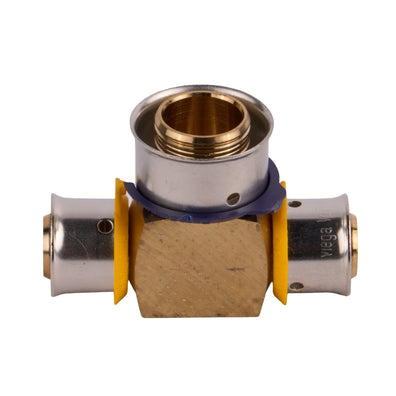 Viega Press Bronze Reducing Tee (Lead Free) 1/2" x 1/2" x 3/4"