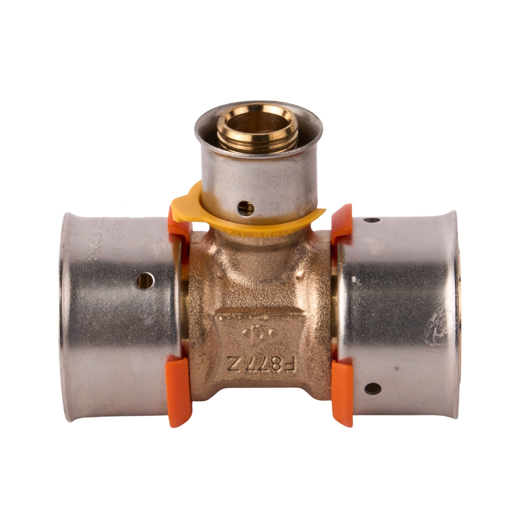 Viega Press Bronze Reducing Tee (Lead Free) 1" x 1" x 1/2"