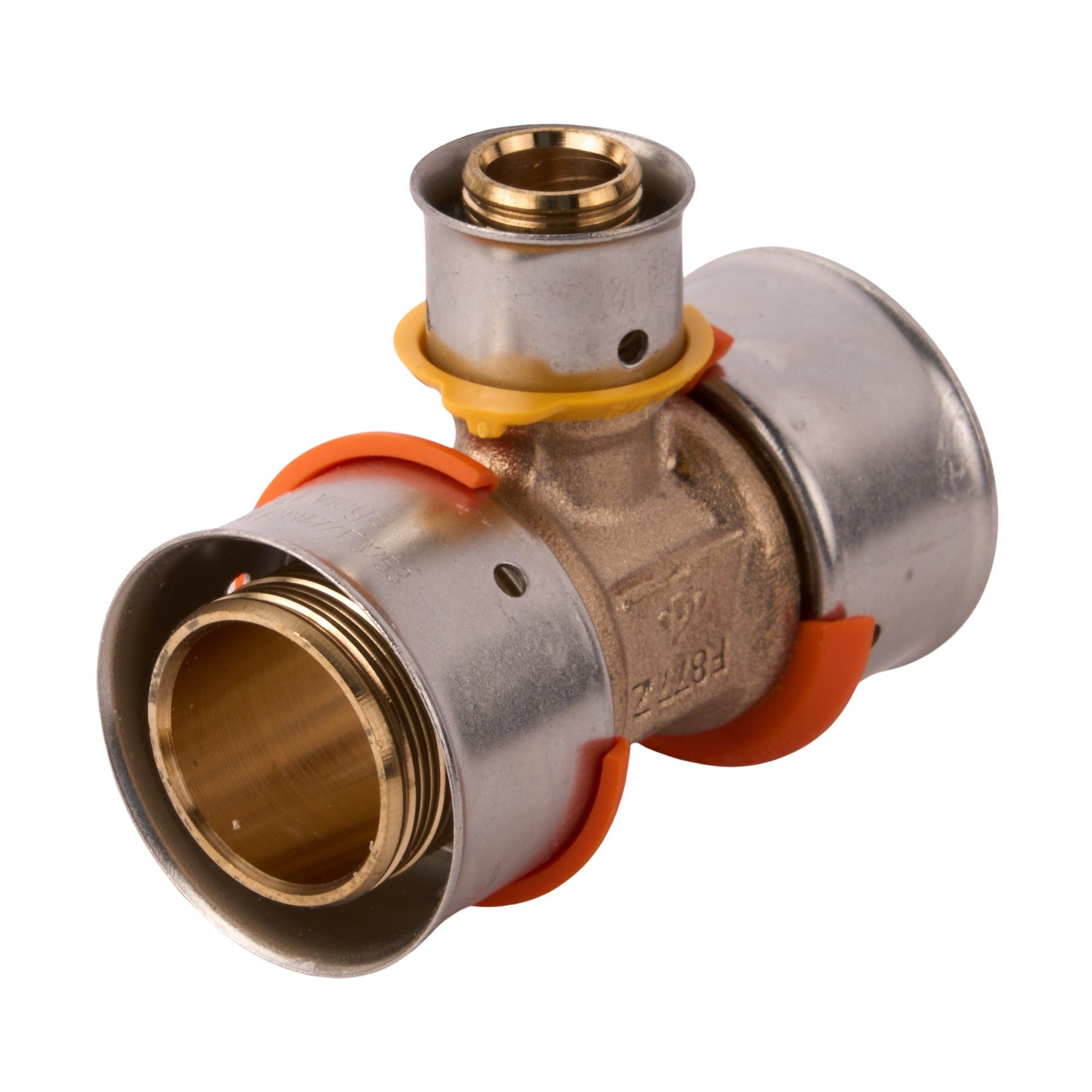 Viega Press Bronze Reducing Tee (Lead Free) 1" x 1" x 1/2"