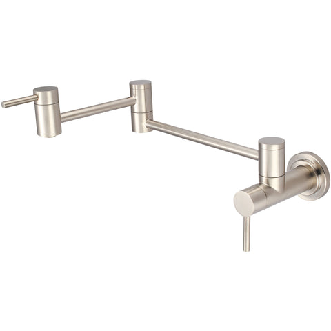 Pioneer Faucets Motegi Wall Mounted Dual Handle 22 - 1/16" Reach Pot Filler Faucet with Metal Handles - APEX Supply Co.
