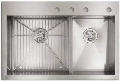 Kohler Vault 33" Double Basin Top - Mount/Under - Mount 18 - Gauge Stainless Steel Kitchen Sink with Smart Divide - APEX Supply Co.