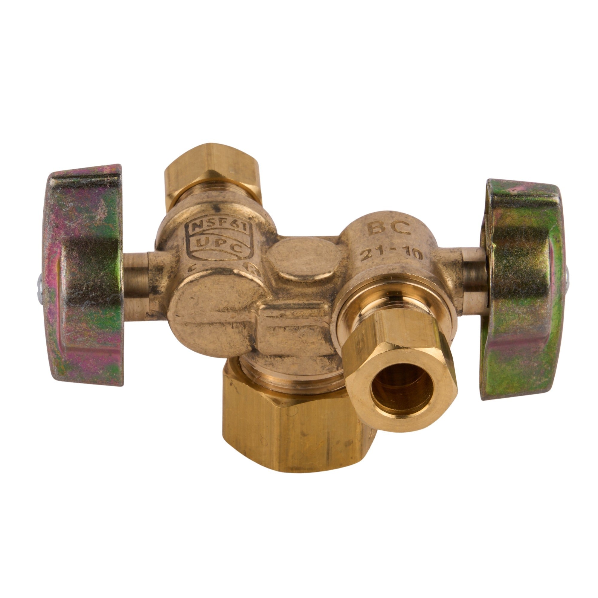 Brasscraft 1/2 Comp X 3/8 Comp Rb Dual Shut-Off Angle Stop
