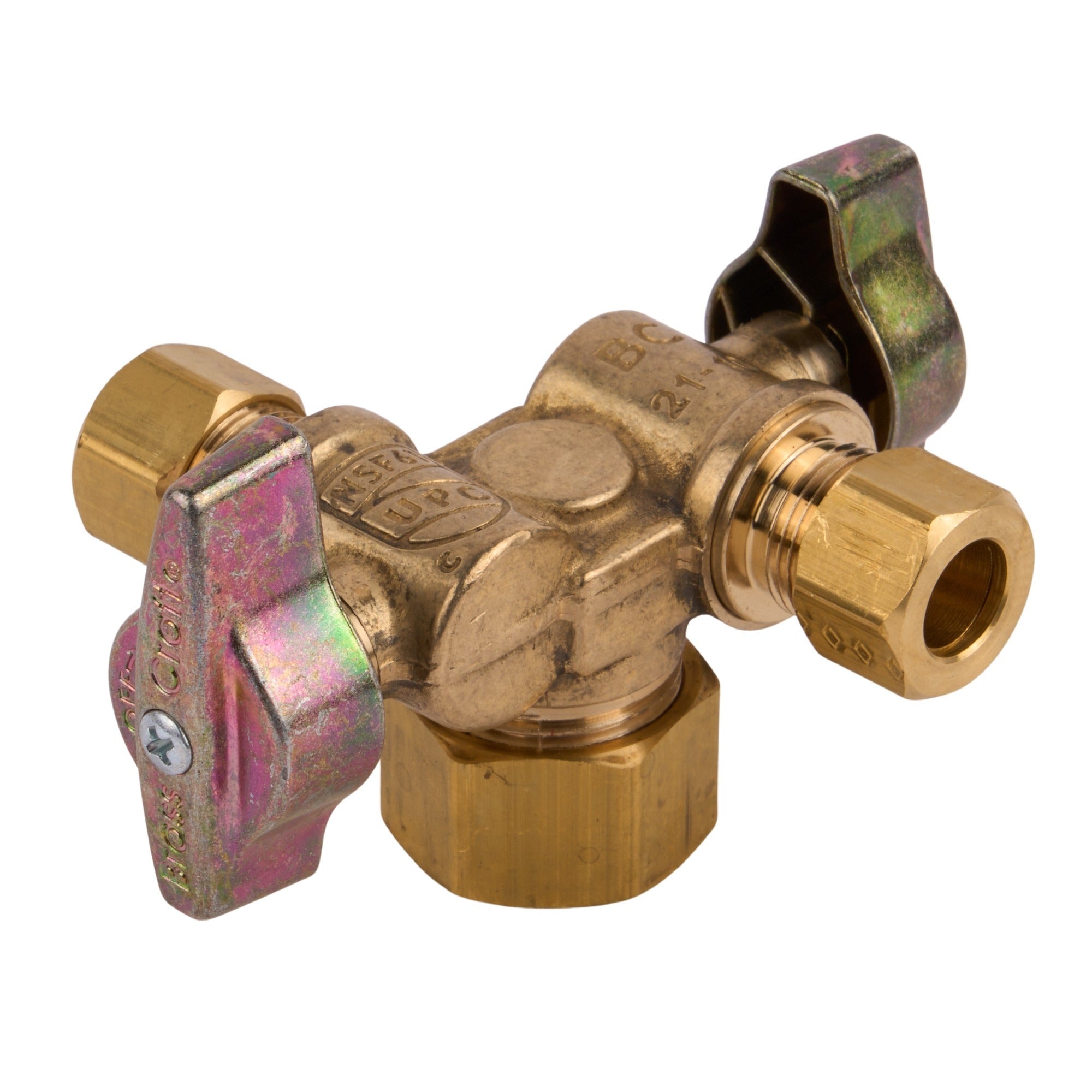 Brasscraft 1/2 Comp X 3/8 Comp Rb Dual Shut-Off Angle Stop