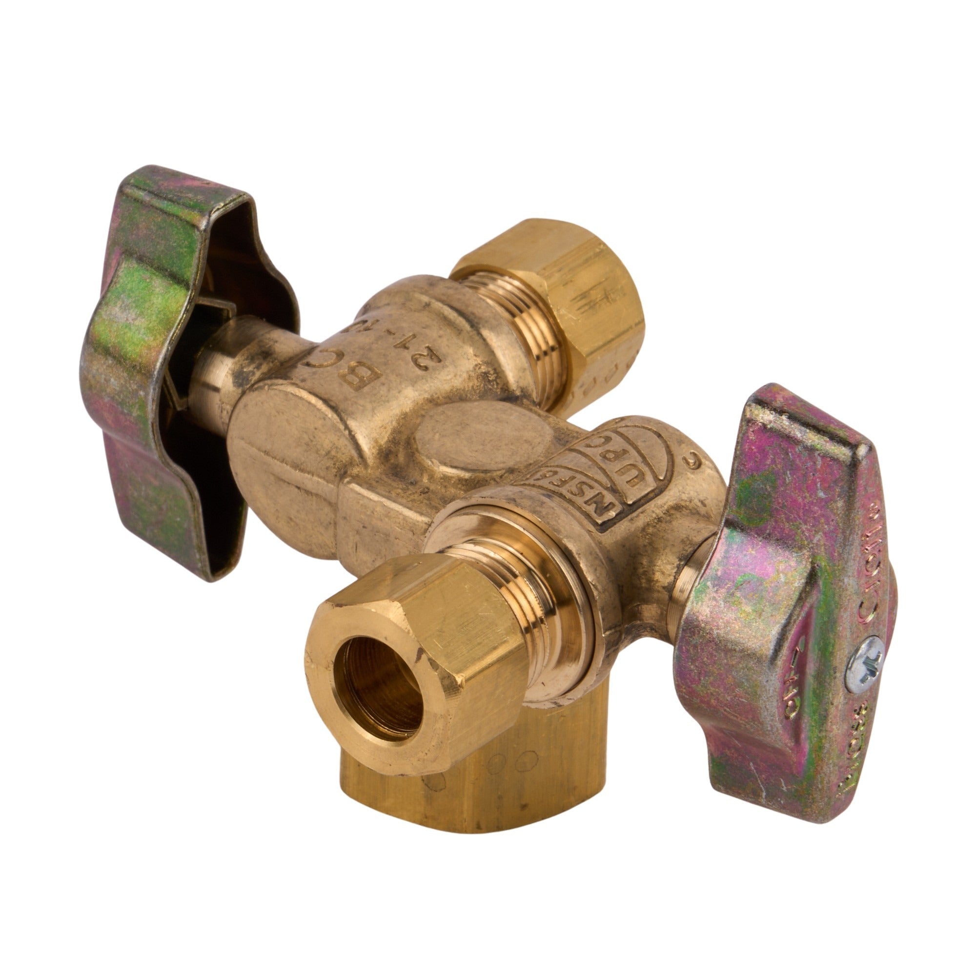 Brasscraft 1/2 Comp X 3/8 Comp Rb Dual Shut-Off Angle Stop