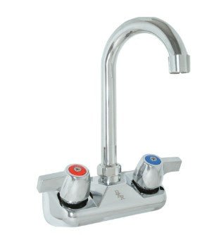 BK 4" O.C. WORKFORCE SPLASH MOUNT FAUCET W/3.5" GOOSENECK SPOUT - APEX Supply Co.