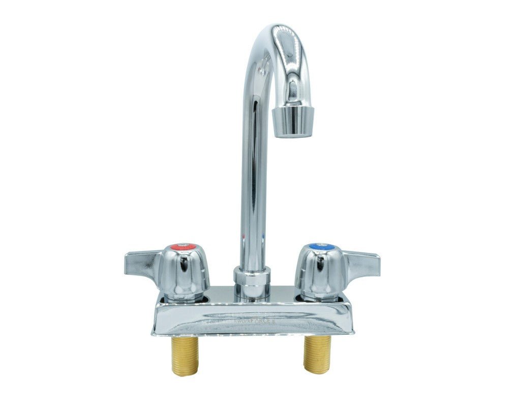 BK WorkForce Standard Duty Faucet, 3.5" Gooseneck Spout, 4" O.C.Deck Mount - APEX Supply Co.
