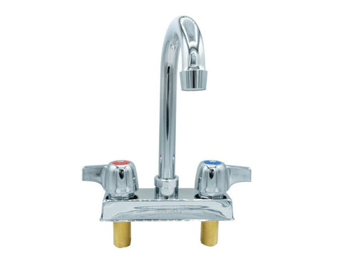 BK WorkForce Standard Duty Faucet, 3.5" Gooseneck Spout, 4" O.C.Deck Mount - APEX Supply Co.