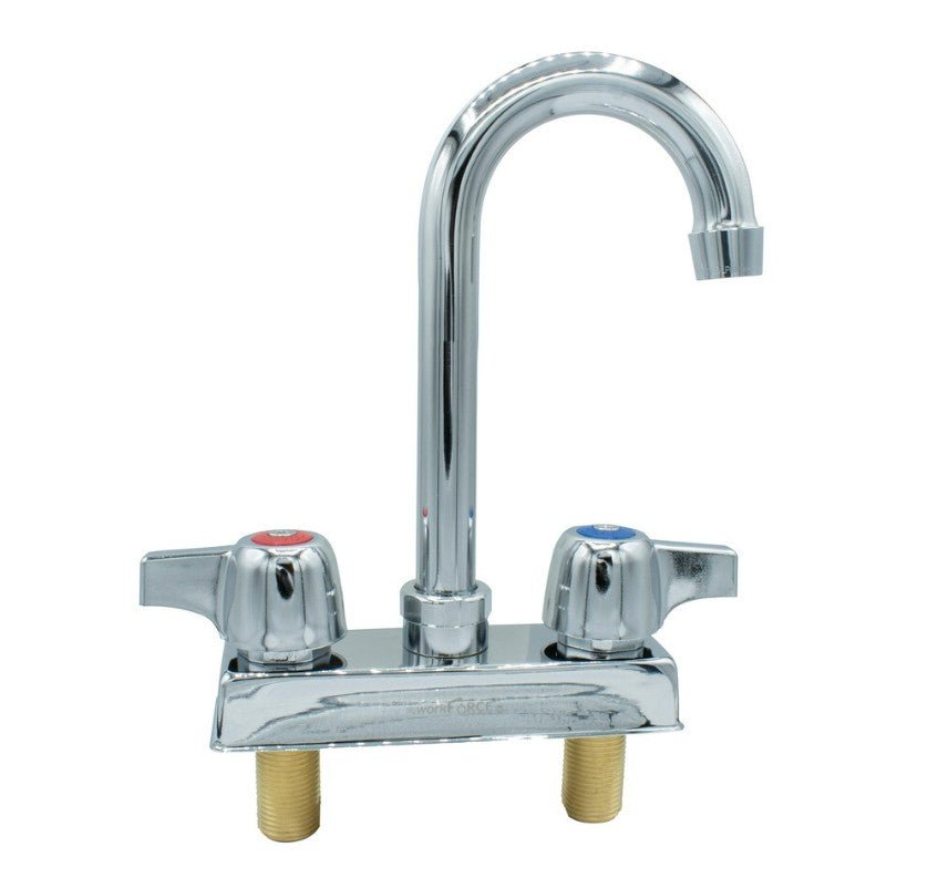 BK WorkForce Standard Duty Faucet, 3.5" Gooseneck Spout, 4" O.C.Deck Mount - APEX Supply Co.