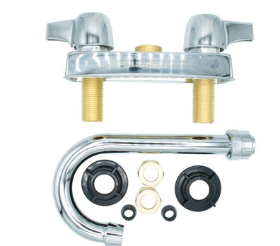 BK WorkForce Standard Duty Faucet, 3.5" Gooseneck Spout, 4" O.C.Deck Mount - APEX Supply Co.