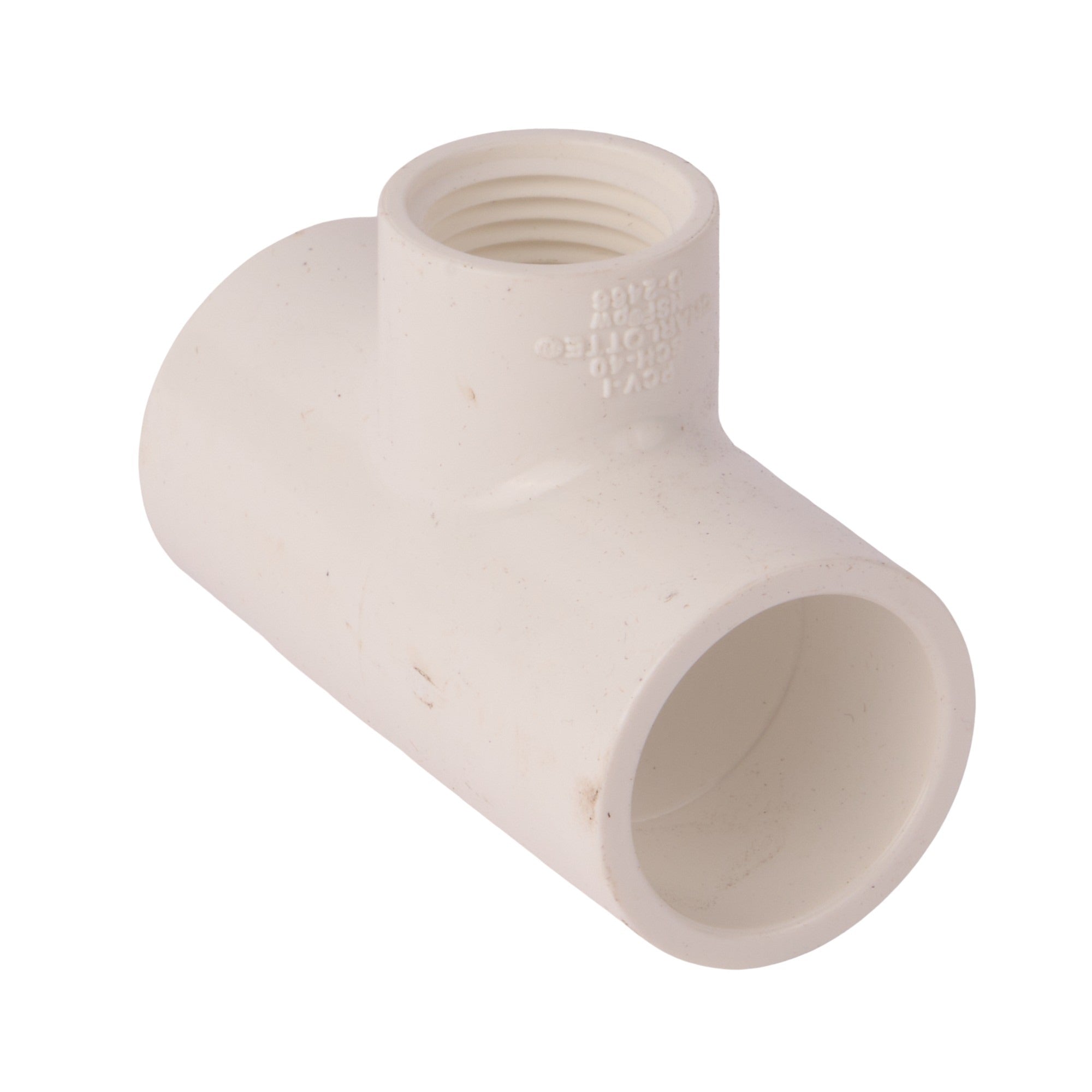 PVC Schedule 40 Reducing Tee (Socket x Socket x FIP) 3/4" x 3/4" x 1/2"