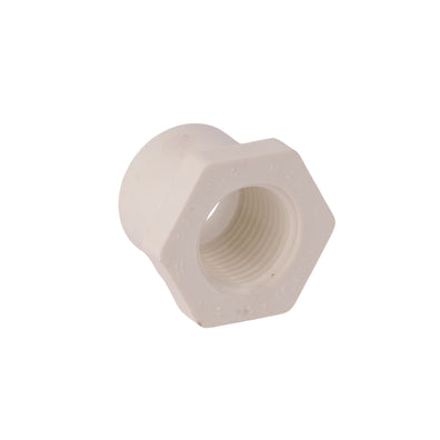 PVC Schedule 40 Reducer Bushing (Spigot x FIP) 3/4" x 1/2"