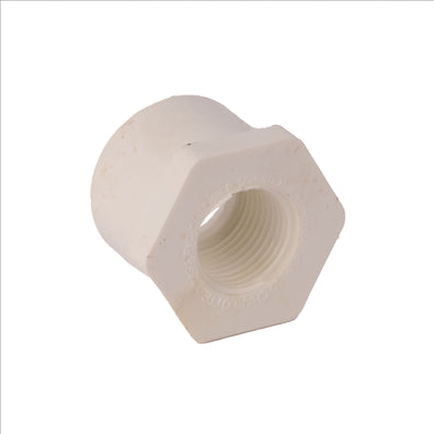PVC Schedule 40 Reducer Bushing (Spigot x FIP) 1" x 1/2"