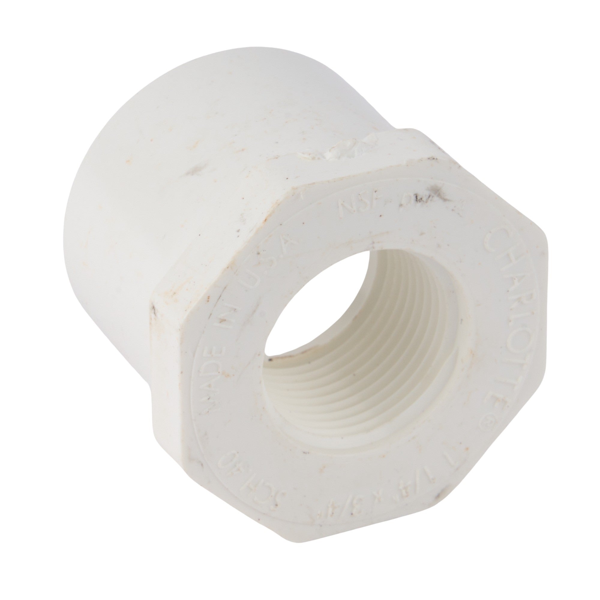 PVC Schedule 40 Reducer Bushing (Spigot x FIP) 1-1/4" x 3/4"