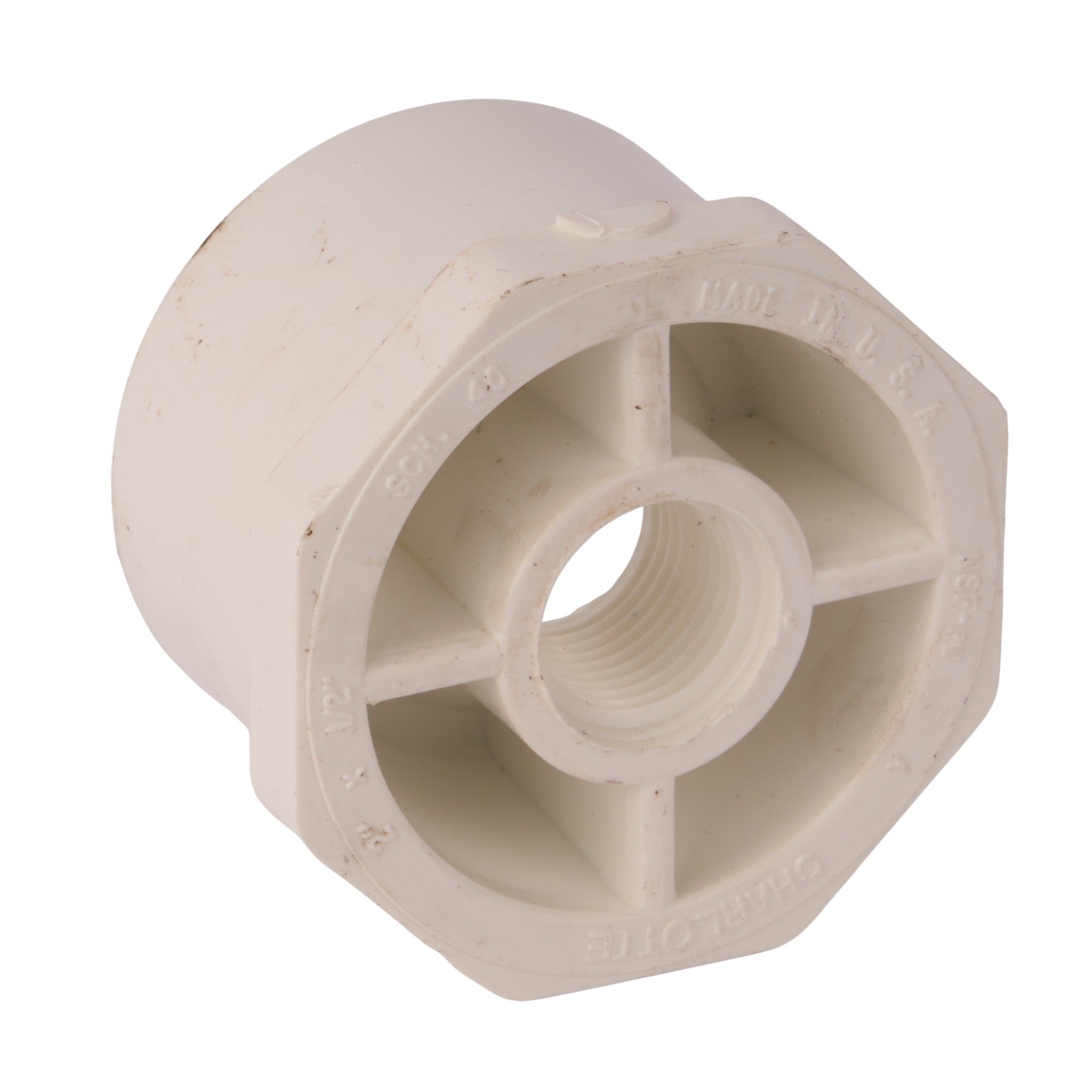 PVC Schedule 40 Reducer Bushing (Spigot x FIP) 2" x 1/2"