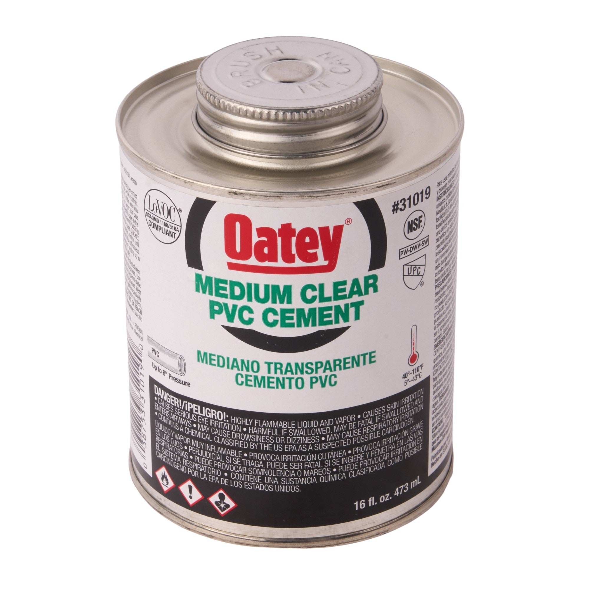 PVC Medium Clear Cement 16 oz.