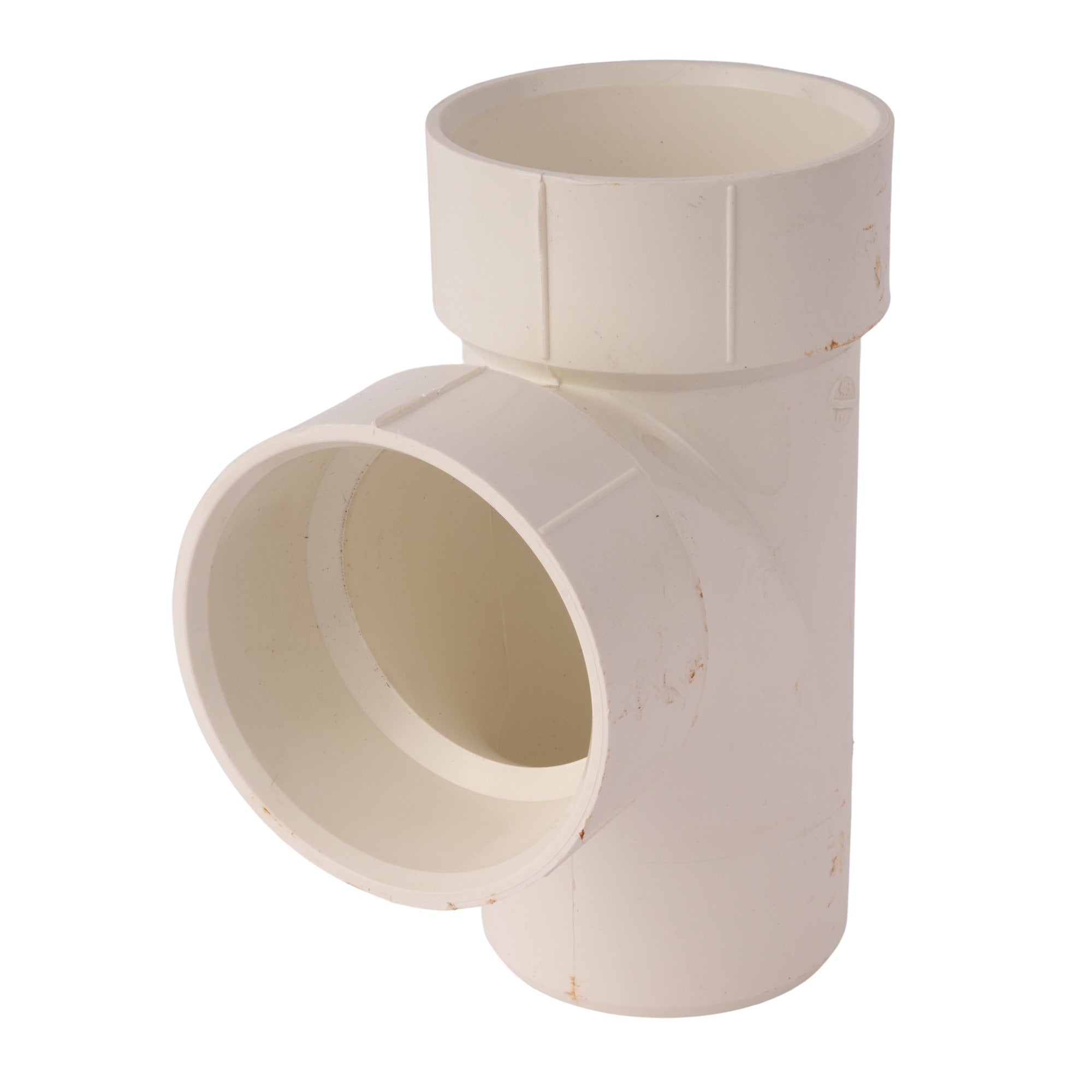 PVC DWV Reducing Street Sanitary Tee (Socket x Socket x Spigot) 3"