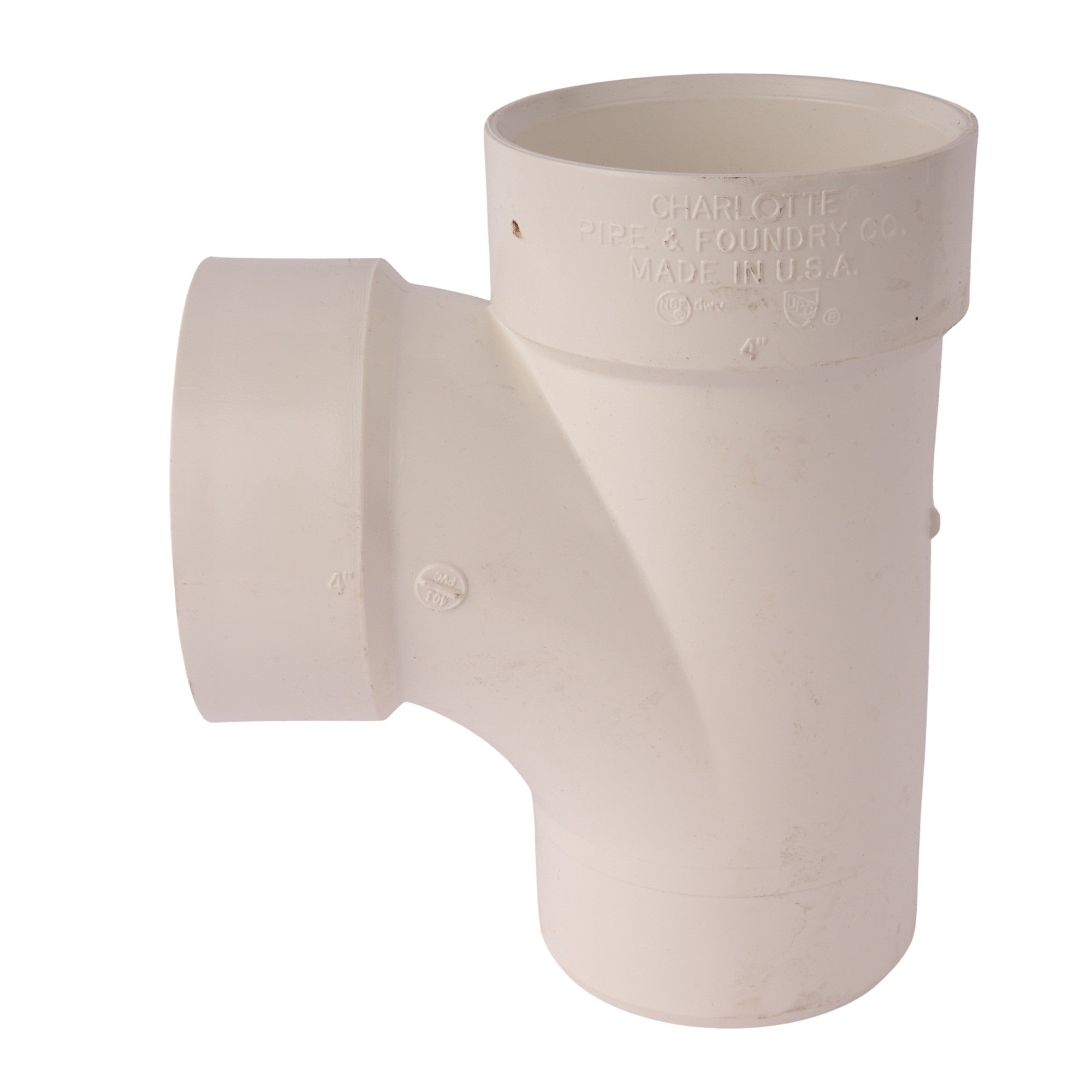 PVC DWV Street Wye (Socket x Socket x Spigot) 4"