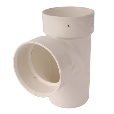 PVC DWV Street Wye (Socket x Socket x Spigot) 4"