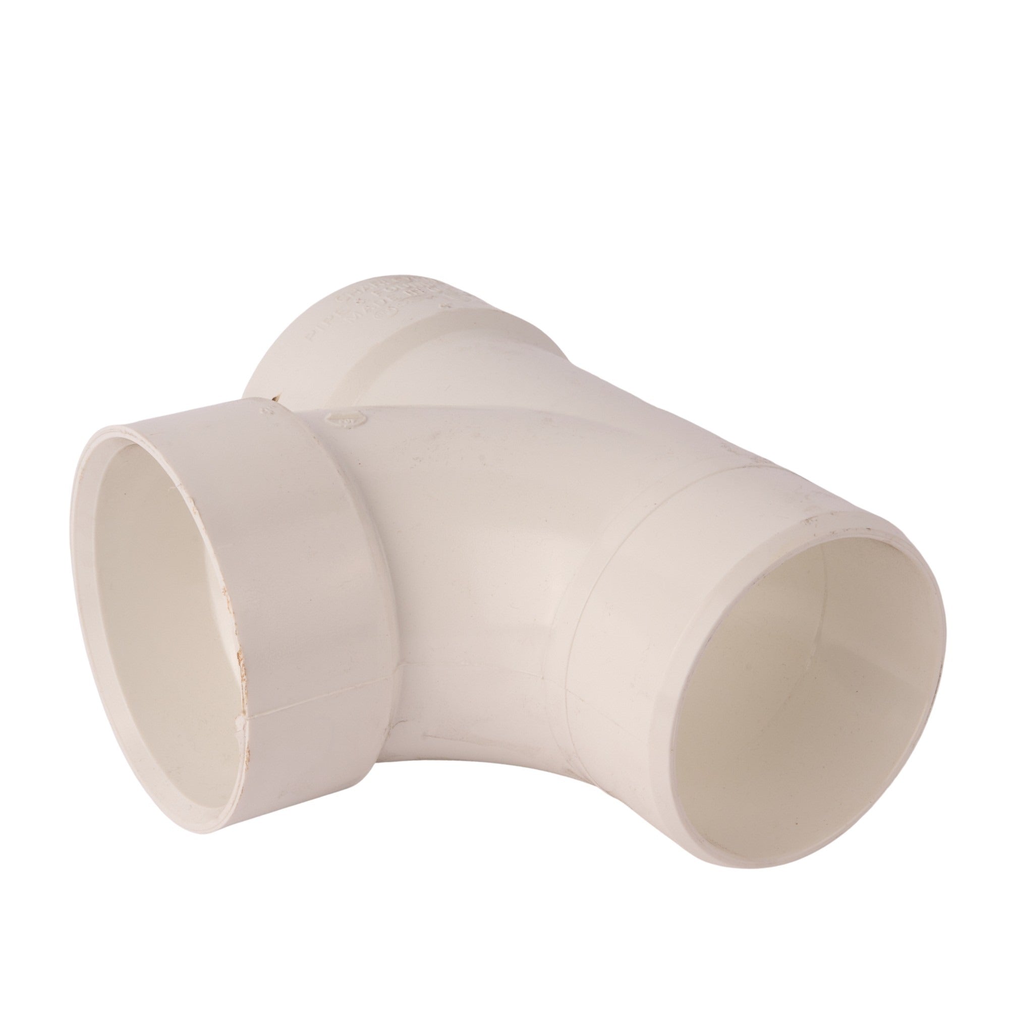 PVC DWV Street Wye (Socket x Socket x Spigot) 4"