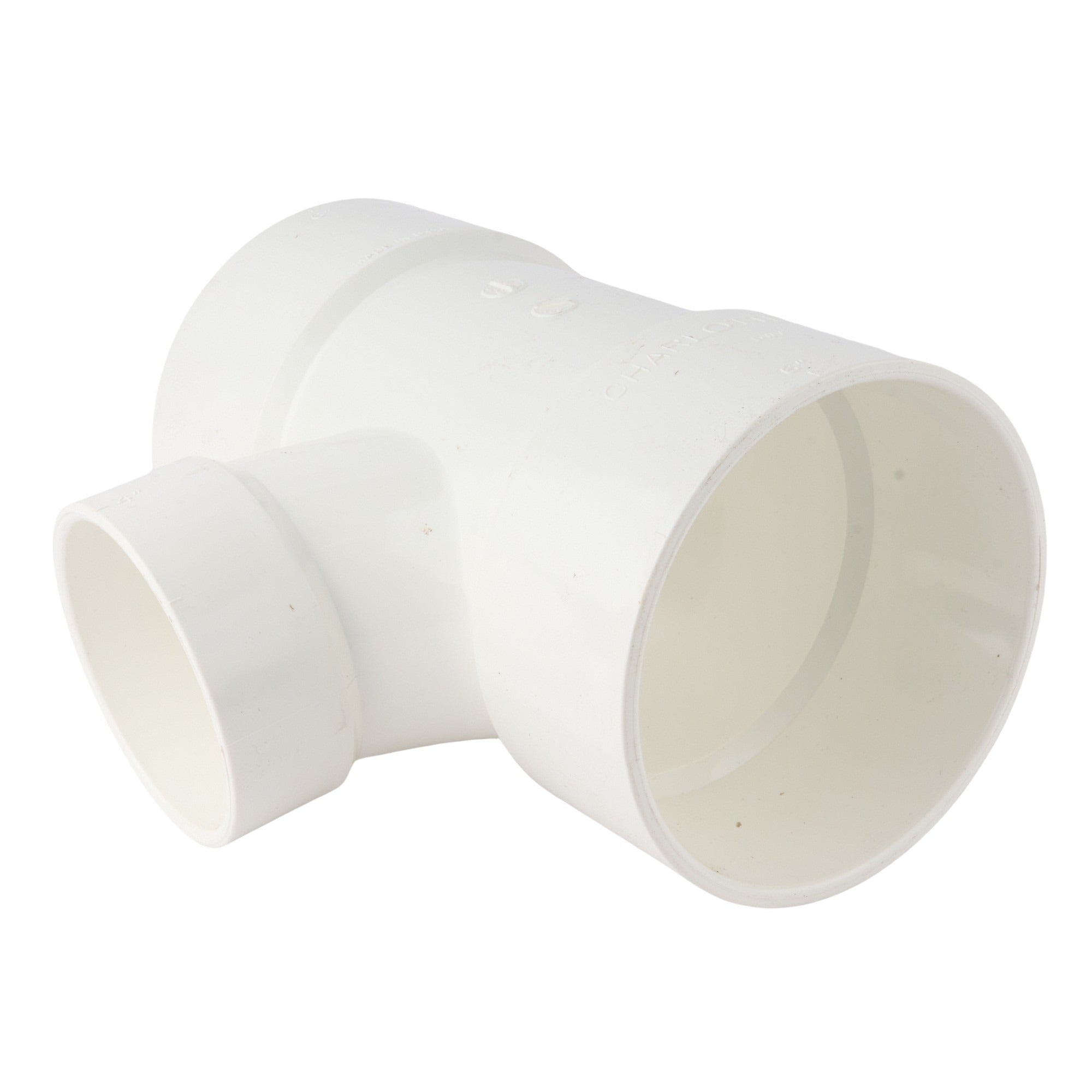 PVC DWV Street Wye (Socket x Socket x Spigot) 6" x 6" x 4"