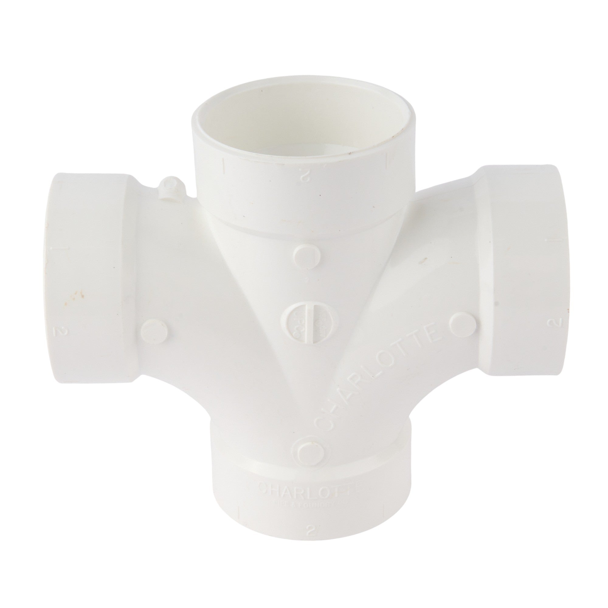 PVC DWV Reducing Sanitary Cross 2"